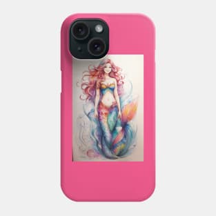 Color Pencil Art Mermaid Phone Case