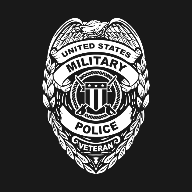 U.S. Military Police Veteran White Badge by hobrath