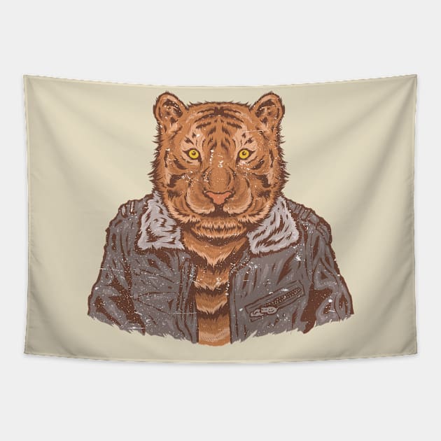 Handsome Tiger Tapestry by haloakuadit
