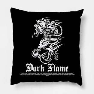 DARK FLAME BLACK Pillow