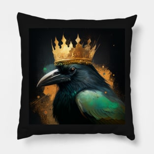 The Crow King Pillow