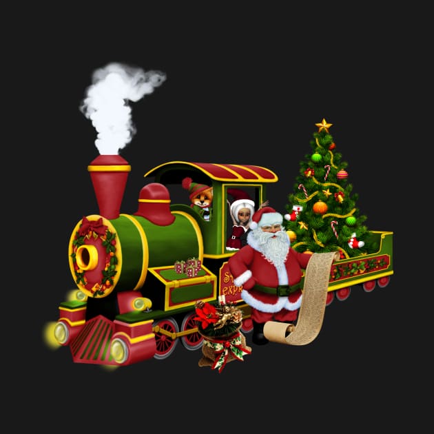 Santa Claus with a train by Nicky2342