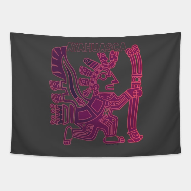 Chavin Wachuma 04 Tapestry by AgaCactus