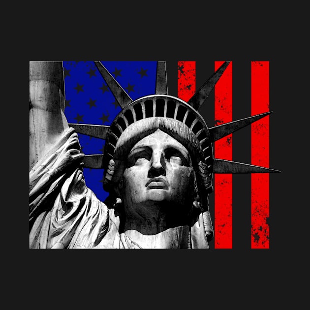 Statue of Liberty USA American Flag Patriotic by DazzlingApparel