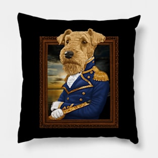 Admiral Airedale Terrier Pillow