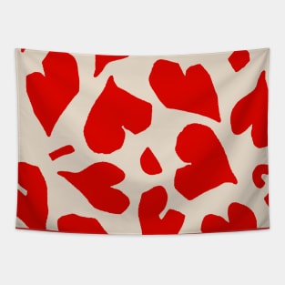 Red Matisse Hearts Tapestry