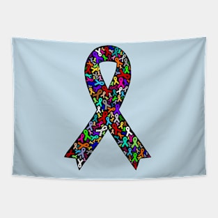 Awareness ribbon filled with awareness ribbons Tapestry