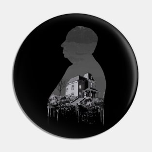 Alfred Hitchcock's Psycho Silhouette Illustration Pin