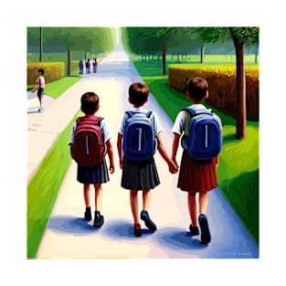 Children going to school T-Shirt