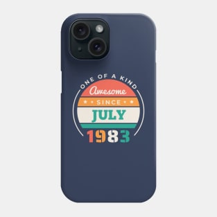 Retro Awesome Since July 1983 Birthday Vintage Bday 1983 Phone Case