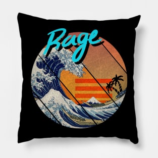 The Great Wave Retro - Rage Pillow