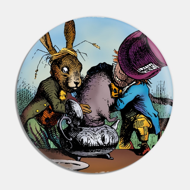 The Hatter, The Hare, and the Dormouse Pin by MandyE