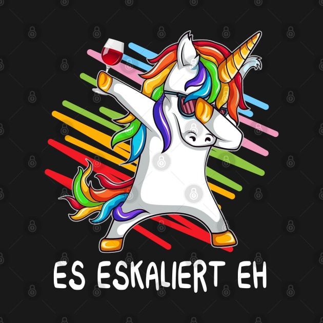 Es ekaliert Eh Dabbing Einhorn Unicorn Wein Süß by HomerNewbergereq