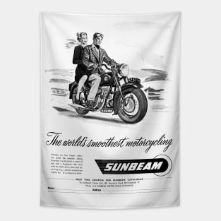 A vintage Sunbeam motorcycle advert Tapestry