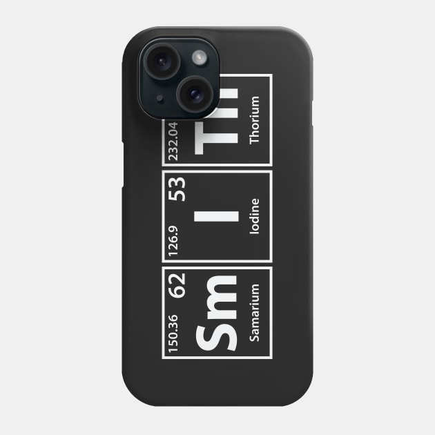 Smith (Sm-I-Th) Periodic Elements Spelling Phone Case by cerebrands