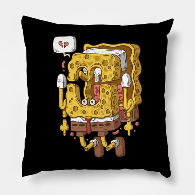 Sponge Broke Pillow by karyatansu