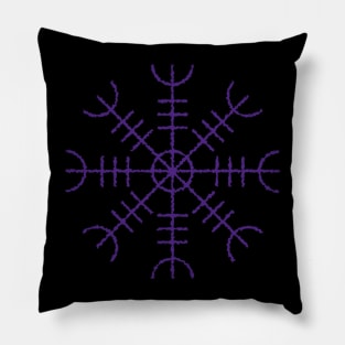 Helm of Awe Purple Aged Pillow