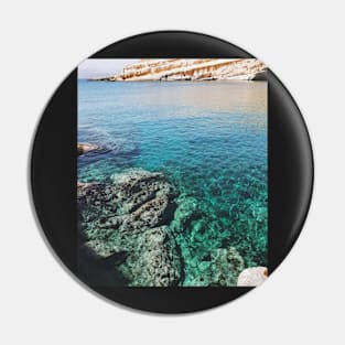 Blue Sea Crete Pin