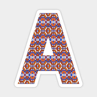 Monogram Letter A- geometric pattern Magnet