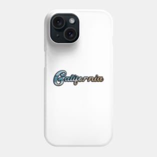 California Dreaming Word Art Letters with the beach ocean and sand Phone Case