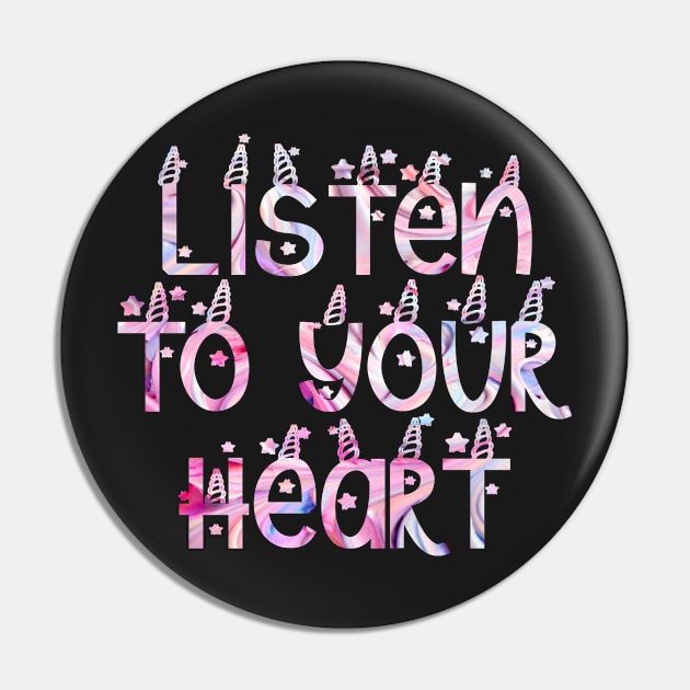 Listen to your heart pink unicorn ice cream Pin by Captain-Jackson