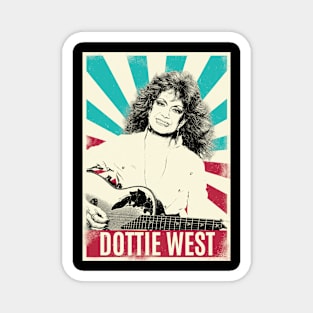 Vintage Retro Dottie West Magnet