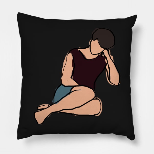 Melancholy Pillow by Ednathum