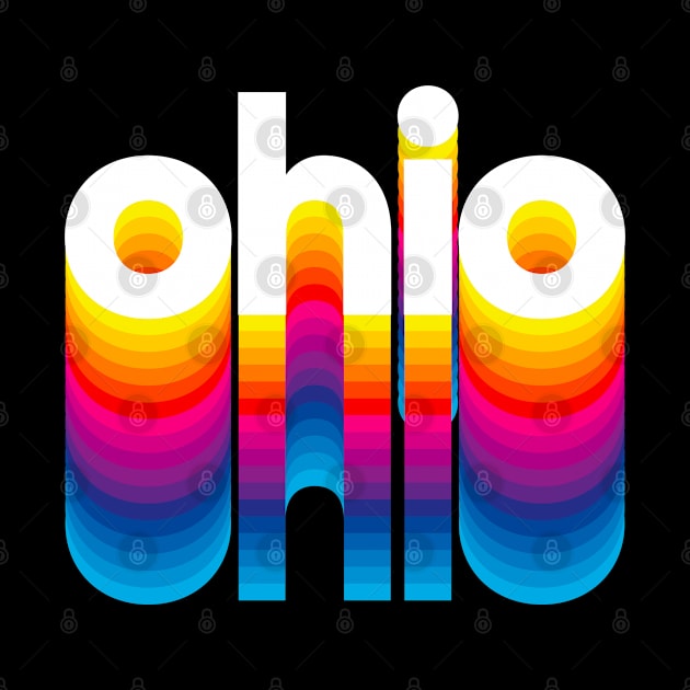 Buckeye State Pride - Rainbow Design I Love Ohio by Vector Deluxe