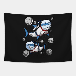 Shark Space Astronaut Tapestry