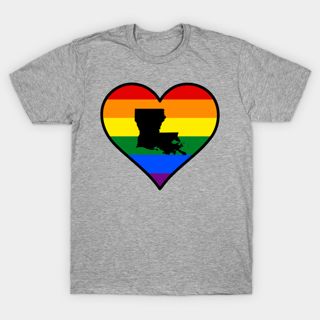 Discover Louisiana Gay Pride Heart - Louisiana - T-Shirt