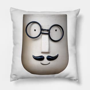 Goggles, a mask man with skewiff glasses Pillow