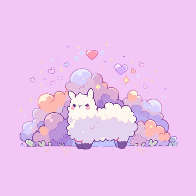 Cute and Fluffy Kawaii Llama by Kawaii Kingdom