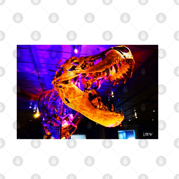 golden dinosaur tyrannosaurus rex in museum photography fossil by jorge_lebeau