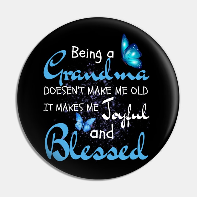 Blessed Grandma Life Butterflies Pin by Orth