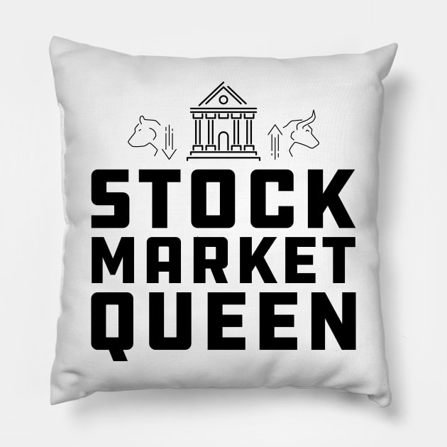 Stock Market Queen Pillow by KC Happy Shop