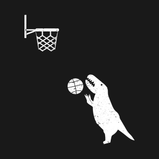 T-Rex Shoots Basketball T-Shirt