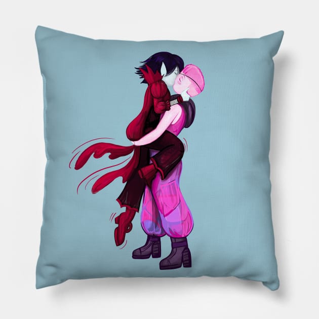 Bonnie and The Star kiss, Vamp world Bubbline, Fionna and Cake / Adventure Time fan art Pillow by art official sweetener