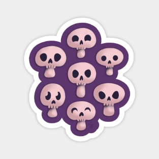 Mushroom Skulls Magnet