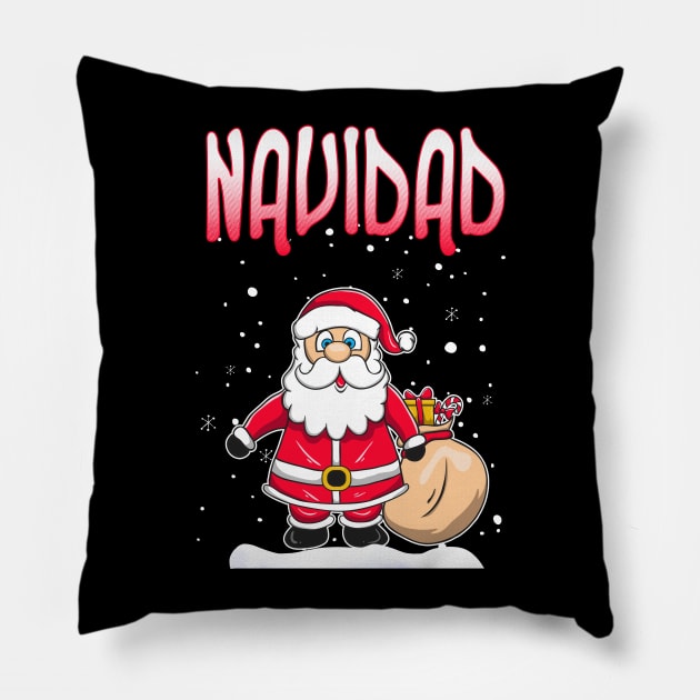 Feliz Navidad Matching Couple Sweaters Pillow by KsuAnn