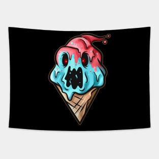 Scary Monster Zombie Demon Soft Ice Cream Cone Halloween Tapestry