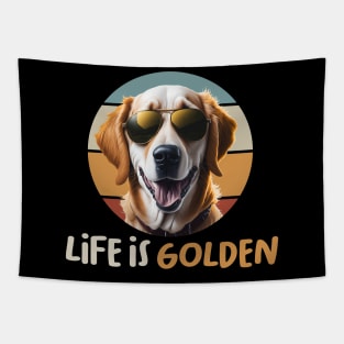 Life is golden retro Tapestry