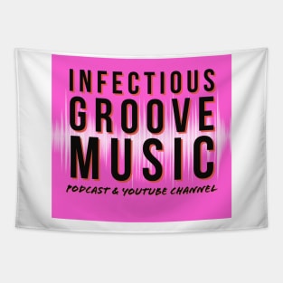 Infectious Groove Podcast New Logo Pink Tapestry