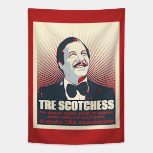 Tre Scotches vintage poster Tapestry