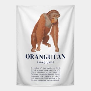 Orangutan - Animal Dictionary Definition Tapestry