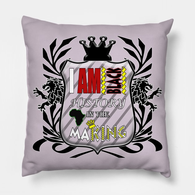 ALKEBULAN - I AM BLACK HISTORY IN THE MAKING Pillow by DodgertonSkillhause
