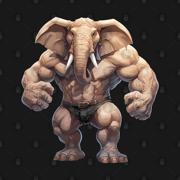 Bodybuilder Elephant by Onceer