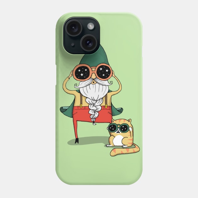 Wizard and Cat Phone Case by agrapedesign