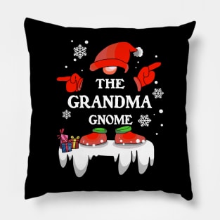 Grandma Gnome Buffalo Plaid Matching Family Christmas Pajama Pillow