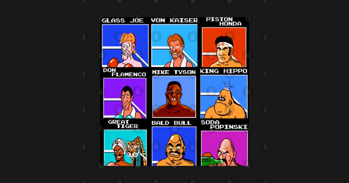 Mike Tyson's Punchout!!! Boxer Lineup Mike Tysons Punch Out T