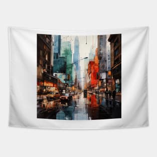 painted city Tapestry